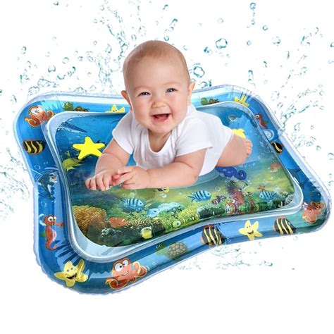 Baby Tummy Time Water Play Matinfant Inflatable Water Play Mat Toys