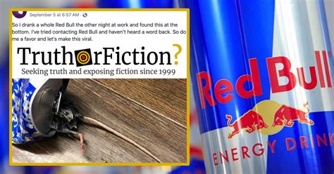 Did A Man Find A Dead Mouse In A Nearly Empty Red Bull Can Truth Or Fiction