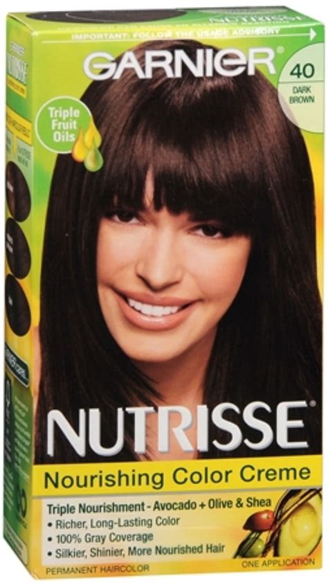Garnier Nutrisse Nourishing Hair Color Creme Dark Brown 40 1 Each