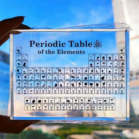 Buy Periodic Table With Real Elements Acrylic Periodic Table With 83