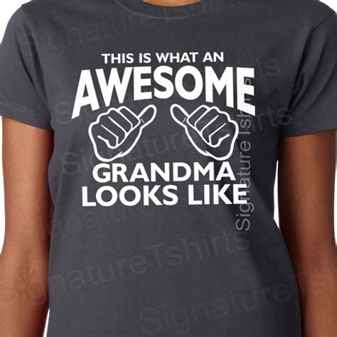 Mothers Day T For Grandma Awesome Grandma T Shirt Etsy Diy Ts