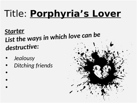 Porphyrias Lover By Browning Introduction Lesson Teaching Resources