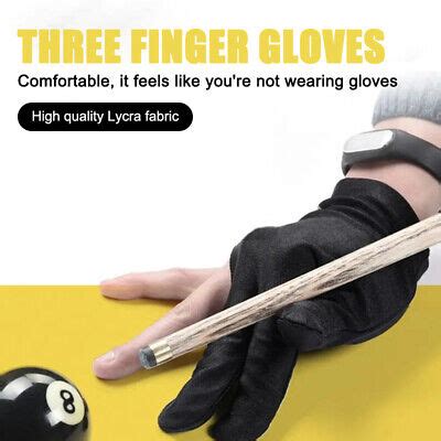 Three Fingers Full Finger Snooker Pool Cue Billiard Glove For Left Hand