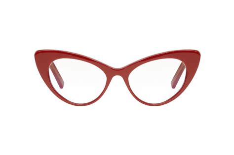 Saint Laurent Bold Red Cat Eye Glasses Hypebae