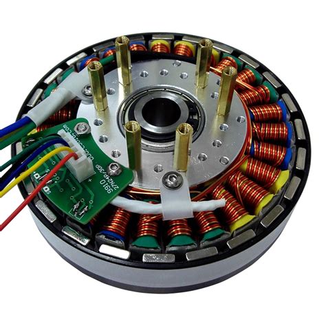 Disc Motor 300w Brushless Dc With Induction Hall Hollow Shaft Flat