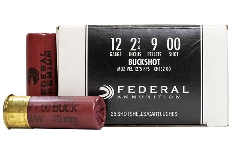 Federal 12 Gauge 2 34 In Tactical 9 Pellet 00 Buckshot 25box Vance