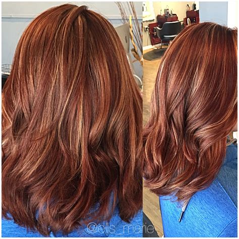 Red Copperblonde Highlights Hair Color Auburn Hair Nutrients Copper Brown Hair Color