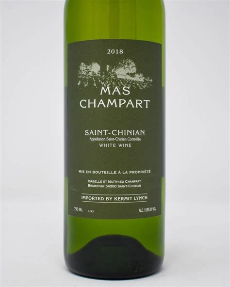 Mas Champart Saint Chinian Blanc Languedoc Roussillon 2018