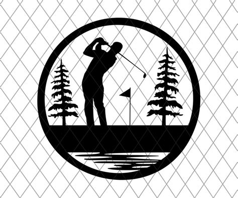 Golfing Svg Golfer Silhouette Download Cut File Monogram Etsy