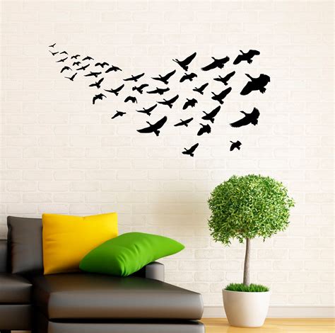 Flying Birds Wall Decal Flock Of Birds Decals Vinyl Stickers