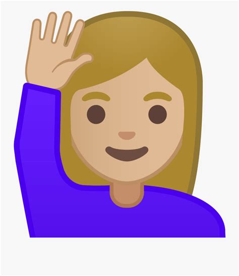 Raising Hand Emoji Vector Free Transparent Clipart Clipartkey Sexiz Pix