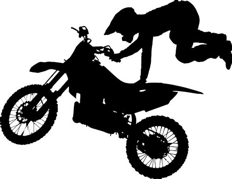 Clipart Motocross Stunt Silhouette 4