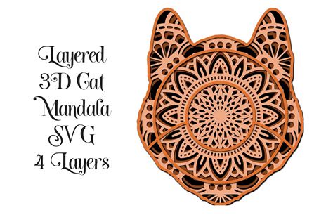 Layered Mandala Cat Svg Ideas Free Layered Svg Files