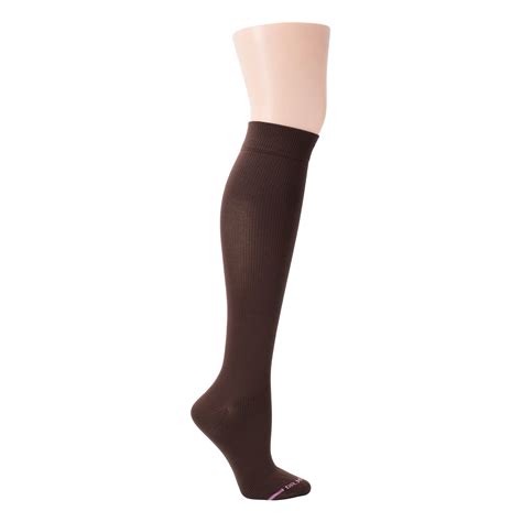 Knee High Compression Socks For Women Dr Motion Solid Microfiber Nylon