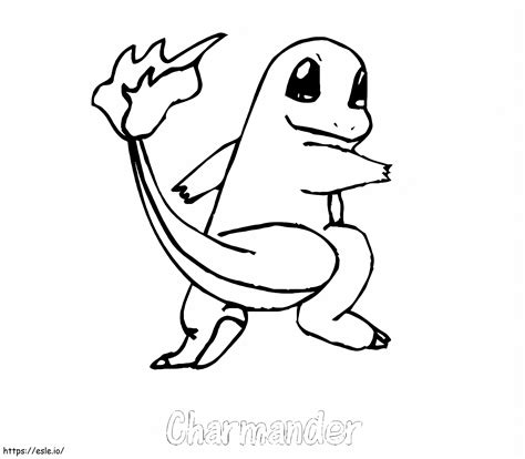 Pokemon Charmander 5 coloring page