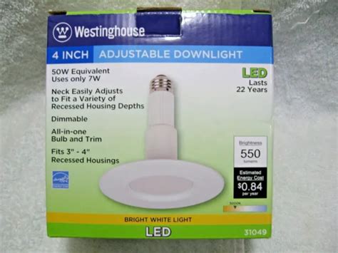 Westinghouse 4 Inch 50 Watt Equivalent Uses 7 Watt Adjustable Dimmable