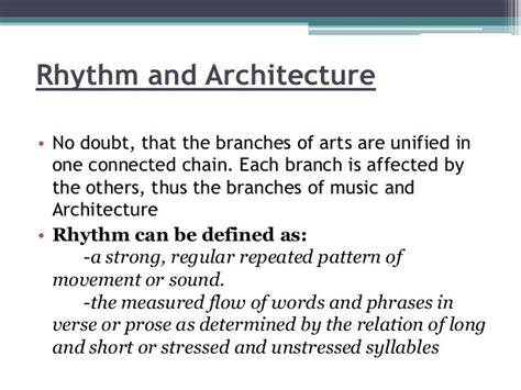 Rhythm In Architecture