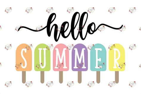 Hello Summer Popsicles Svg Png  Cut File Digital Etsy