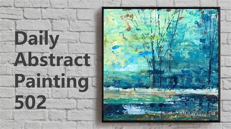 Abstract Painting Demo Palette Knife Painting Tutorial Daily