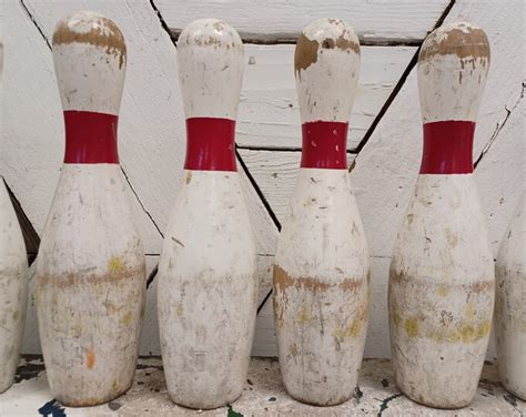 Antique Wooden Bowling Pin Vintage Bowling Pin Mantle Decor Arcade Or