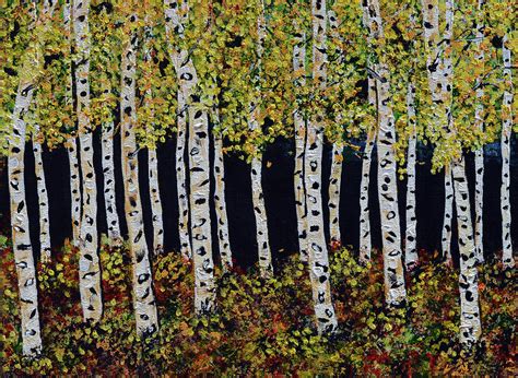Autumn Aspen Grove Painting By Kathy Symonds Fine Art America