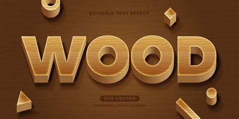 Wood Editable Text Effect Vector By Diq Drmwn Thehungryjpeg