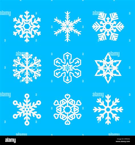 Several Different Types Of Snowflakes Snowflakes Of Different Shapes