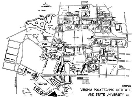Printable Virginia Tech Campus Map Carolina Map