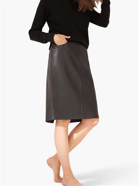 Truly Leather Skirt Black Black Leather Skirts Knee Length Skirt