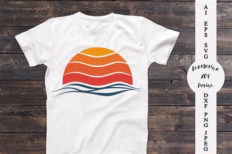 Retro Sun Shirt Vintage Sunset Graphic By Anastasiyaartdesign