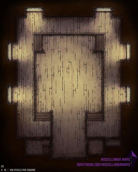 Empty Attic Room With Or Without Demons 16x20 Battlemaps