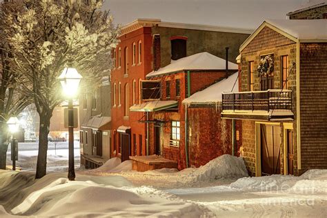 Winter In Historic Downtown New Bedford Massachusetts Photograph By