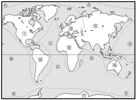 Continentes Y Oceanos Actividad De Geografía Para Imprimir