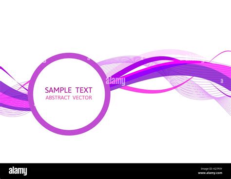 Purple Wave Abstract Vector Background Graphic Design With Copy Space