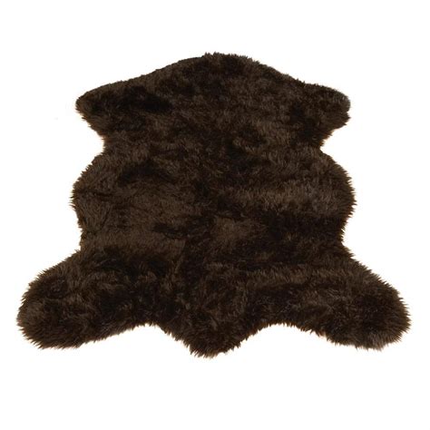 Walk On Me Brown 5 Ft X 7 Ft Made In France Faux Fur Luxuriously Soft