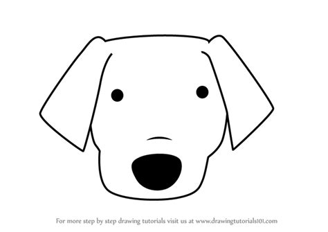 Learn How To Draw A Labrador Dog Face For Kids Animal