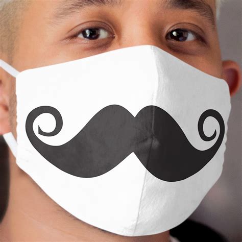 Moustache Cloth Face Mask Chief T Shirt