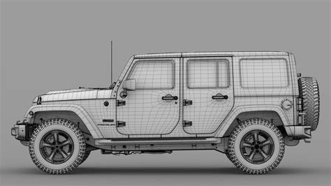 Jeep Wrangler Unlimited Rubicon Recon JK 2017 3D Model CGTrader