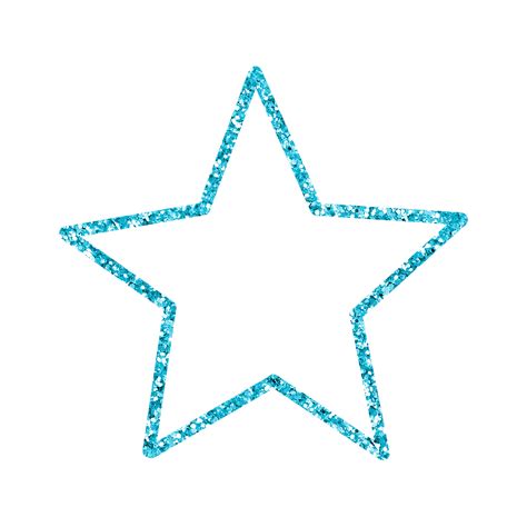 Star Glitter Outlined 14968371 Png