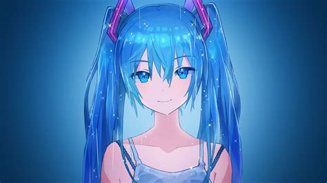 Kawaii Blue Hair Anime Girl Wallpapers Wallpaper Cave