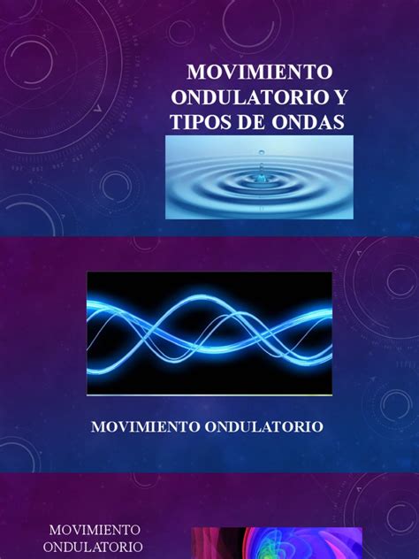 Movimiento Ondulatorio Y Tipos De Ondas Pdf Olas Radiación Electromagnética