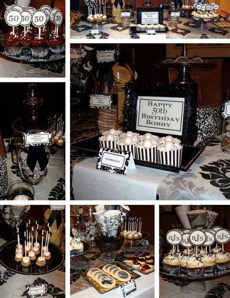A Very Chic Guys 50th Birthday Party 50th Birthday Party Decorations