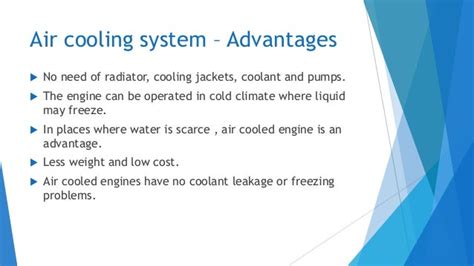 Air Cooling Advantages Of Air Cooling System