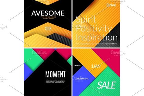 Set Material Design Of Abstract Vector Elements For Graphic Template