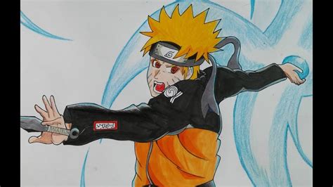 Drawing Naruto Uzumaki Sage Mode Nine Tails Youtube