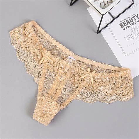 Women Female Sexy Panties Low Rise G String Thongs Ultra Thin Lace Panties Briefs Intimates
