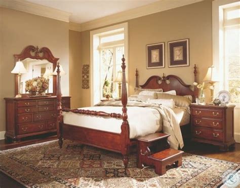 Cherry Grove Classic Antique Cherry Cal King Low Poster Bed In 2022