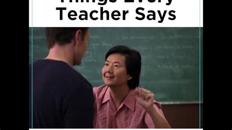 things every teacher says youtube