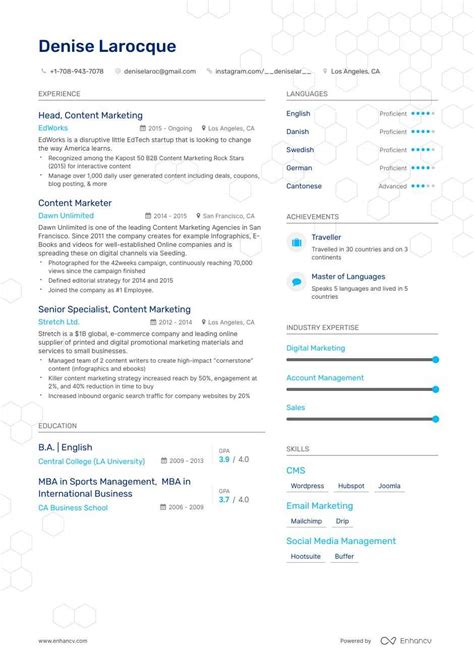 Just like your resume and just like your career, warzel said. Top Content Marketing Resume Examples + Expert Tips ...