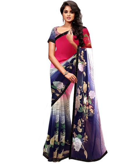 Fromyouflowers.com has been visited by 10k+ users in the past month Beautiful Pink & Gray Flower Saree Online store 10% ...
